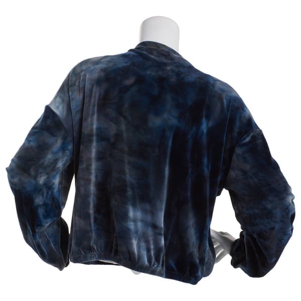 Womens French Laundry Crew Neck Plush Velour Top w/Elastic Bottom