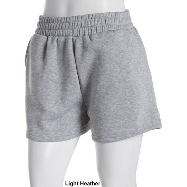 Juniors Moral Society Pull On Fleece Elastic Waist Shorts