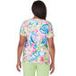 Womens Alfred Dunner Miami Beach Tropical Abstract Tee - image 2