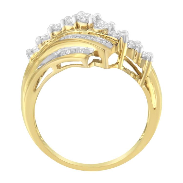 Loveblooms™ Round & Baguette Diamond Cut Ring