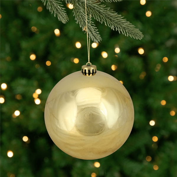 Northlight 6in. Shiny Vegas Gold Christmas Ball Ornament