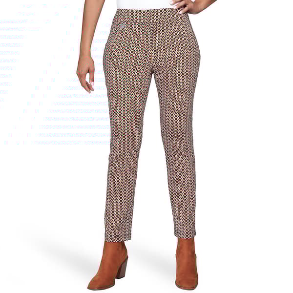 Petite Emaline Barcelona Geometric Pull On Ankle Pants