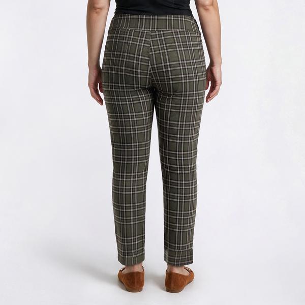 Plus Size Preswick & Moore® Plaid Ankle Pants - Duffel/Black