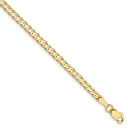 Gold Classics(tm) 3mm. 14k Open Concave Curb Chain Bracelet
