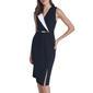Womens Calvin Klein Sleeveless Tuxedo Belt Crepe Sheath Dress - image 4