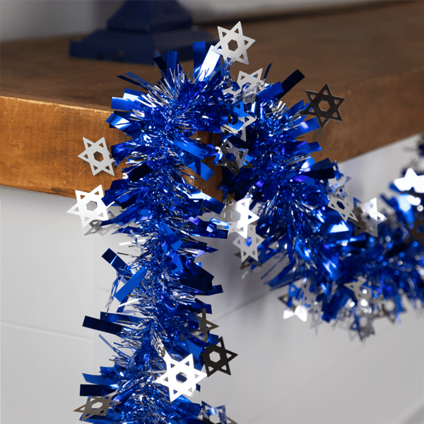Northlight 50ft. Star of David Hanukkah Tinsel Garland
