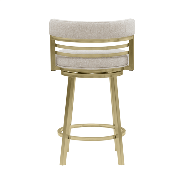 Armen Living Santorini Counter Height Barstool in Brando Brass