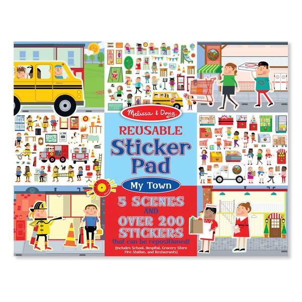 Melissa & Doug&#40;R&#41; My Town Reusable 200 Sticker Pad - image 