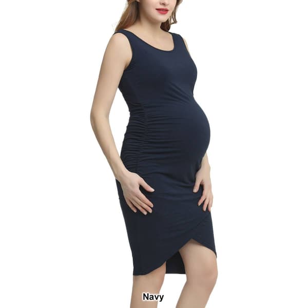 Womens Glow & Grow&#174; Tulip Hem Maternity Midi Dress