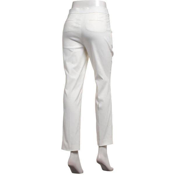 Womens Kasper Pull On Slash Pocket Straight Crop Dress Pants