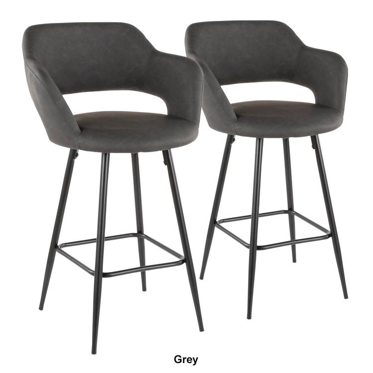 LumiSource Margarite Contemporary Counter Stools - Set of 2