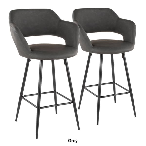 LumiSource Margarite Contemporary Counter Stools - Set of 2