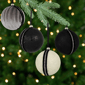 Northlight 4ct. Black Sequined & Textured Christmas Ornaments - image 1