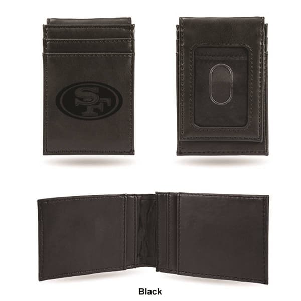 Mens NFL San Francisco 49ers Faux Leather Front Pocket Wallet