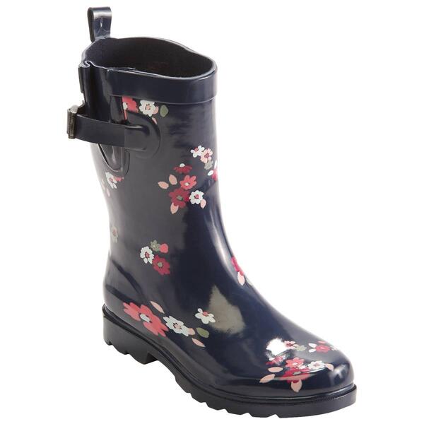 Womens Capelli New York Ditsy Floral Mid Calf Rain Boots - image 