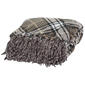 Mountain Ridge Elegance Plaid Fringe Popcorn Throw - image 1
