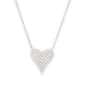 Sterling Silver Cubic Zirconia Pave Heart Pendant - image 1