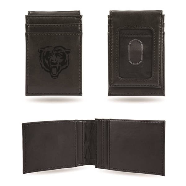 Mens NFL Chicago Bears Faux Leather Front Pocket Wallet - image 