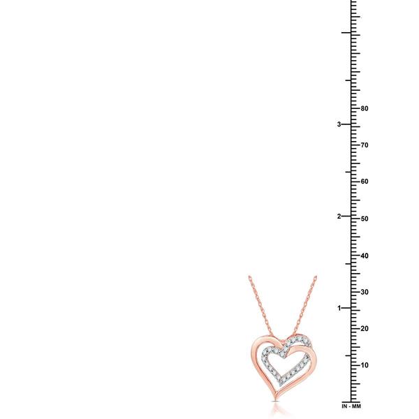 Nova Star® Lab Grown Diamond Two-Tone Intertwined Heart Pendant