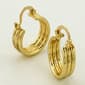 Freedom Nickel Free Wide Gold Hoop Earrings - image 1