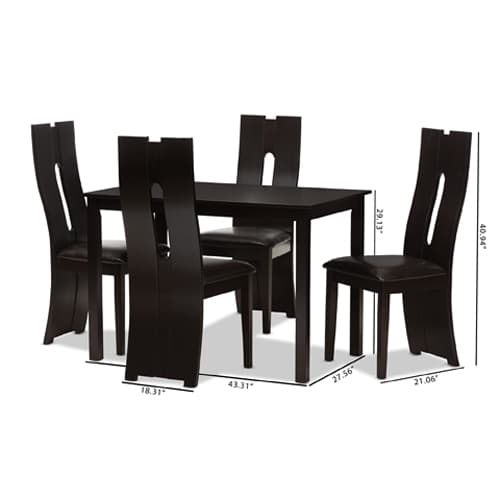 Baxton Studio Alani 5pc. Dining Set