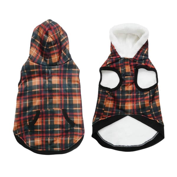 Best Furry Friends Cider Plaid Pet Hoodie