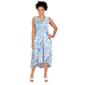 Petite Ruby Rd. Sleeveless V-Neck Puff Paisley High Low Hem Dress - image 1