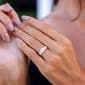 Sterling Silver 3 1/4ctw. White Moissanite Engagement Ring - image 6