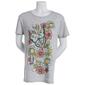 Juniors Butterfly Floral Boyfriend Graphic Tee - image 1