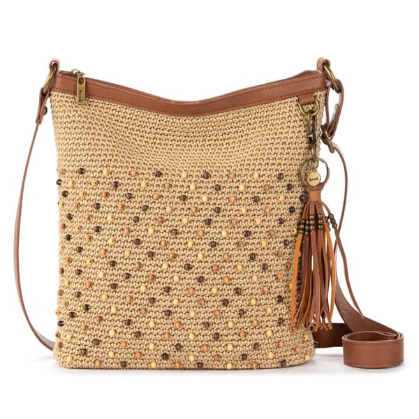 The Sak Lucia Crochet Crossbody - Bamboo Neutral Beads - image 