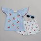 Toddler Girl BTween&#40;R&#41; Yummy Top & Cherry Gingham Shorts Set - image 1
