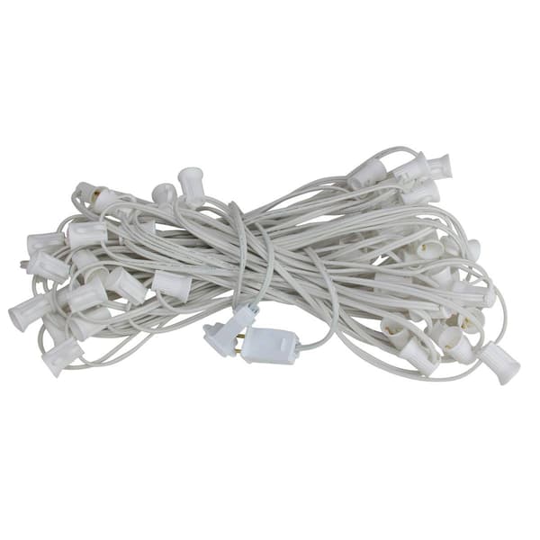 Northlight Seasonal 50ft. White C7 Christmas Light Socket Set