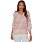 Womens Alfred Dunner Hothouse Florals Floral Silky Gauze Peasant - image 1