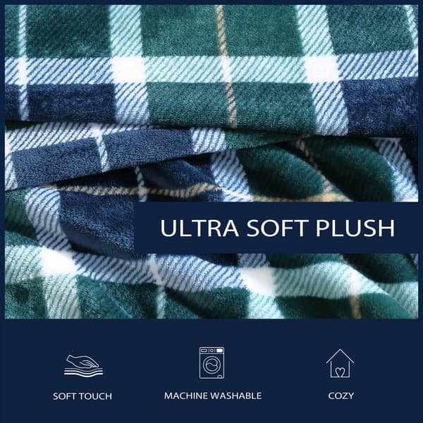 Nautica Northsail Plaid Plush-Fleece Blanket