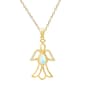 Gianni Argento Lab Opal & Cubic Zirconia Angel Pendant - image 1