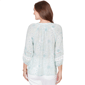 Petite Ruby Rd. Renaissance Romance 3/4 Sleeve Floral Blouse - image 1