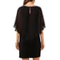 Womens MSK Keyhole Solid Overlay A-Line Dress with Trim - image 2