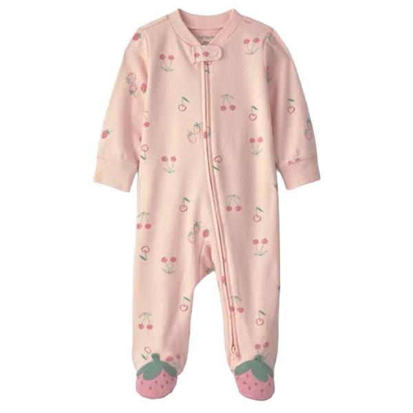 Baby Girl (NB-9M) Carter''s(R) Interlock Strawberry Sleeper - image 