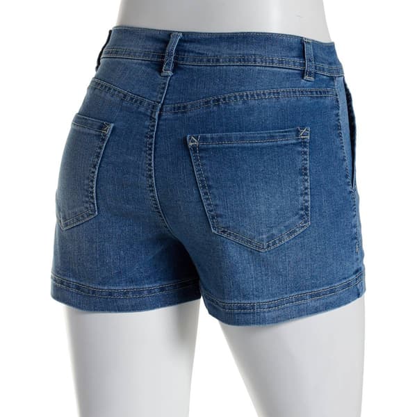 Juniors Wallflower Downtown High Rise Denim Short Shorts