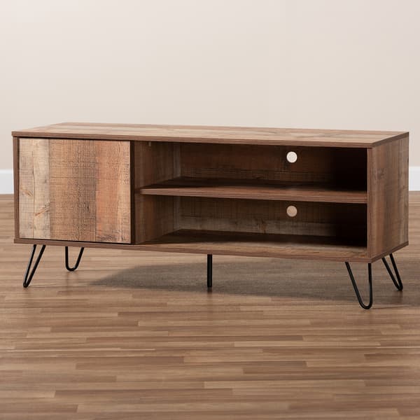 Baxton Studio Iver Rustic Oak TV Stand