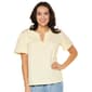 Womens LANDS’ END® Short Sleeve Split Neck Lace Trim Blouse - image 2