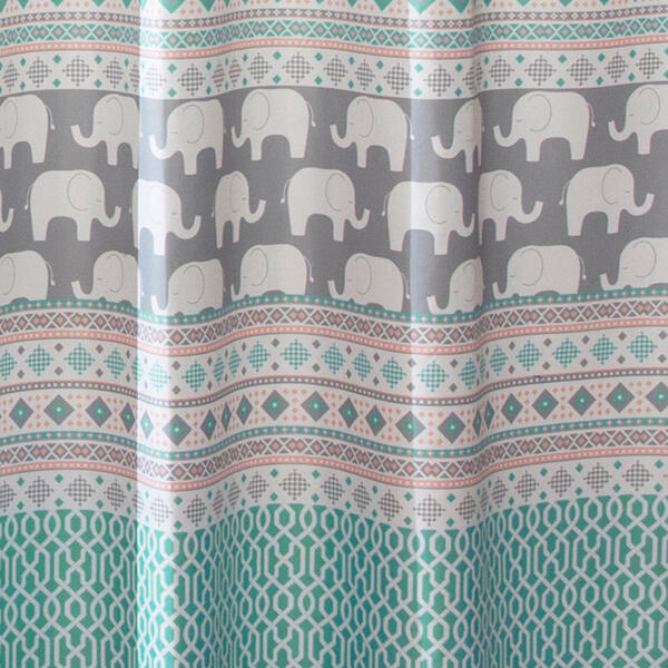 Lush Décor® Elephant Stripe Shower Curtain