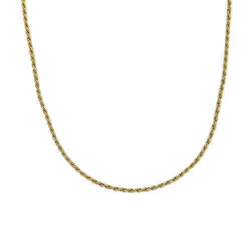 Gold Over Silver 30in. Rope Chain Necklace - image 
