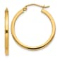 Gold Classics&#40;tm&#41; 14kt. Gold  25mm Square Tube Hoop Earrings - image 1