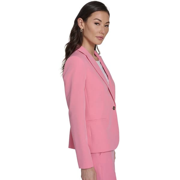 Womens Tommy Hilfiger Long Sleeve One Button Solid Blazer