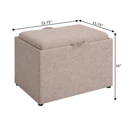 Convenience Concepts Designs4Comfort Accent Storage Ottoman