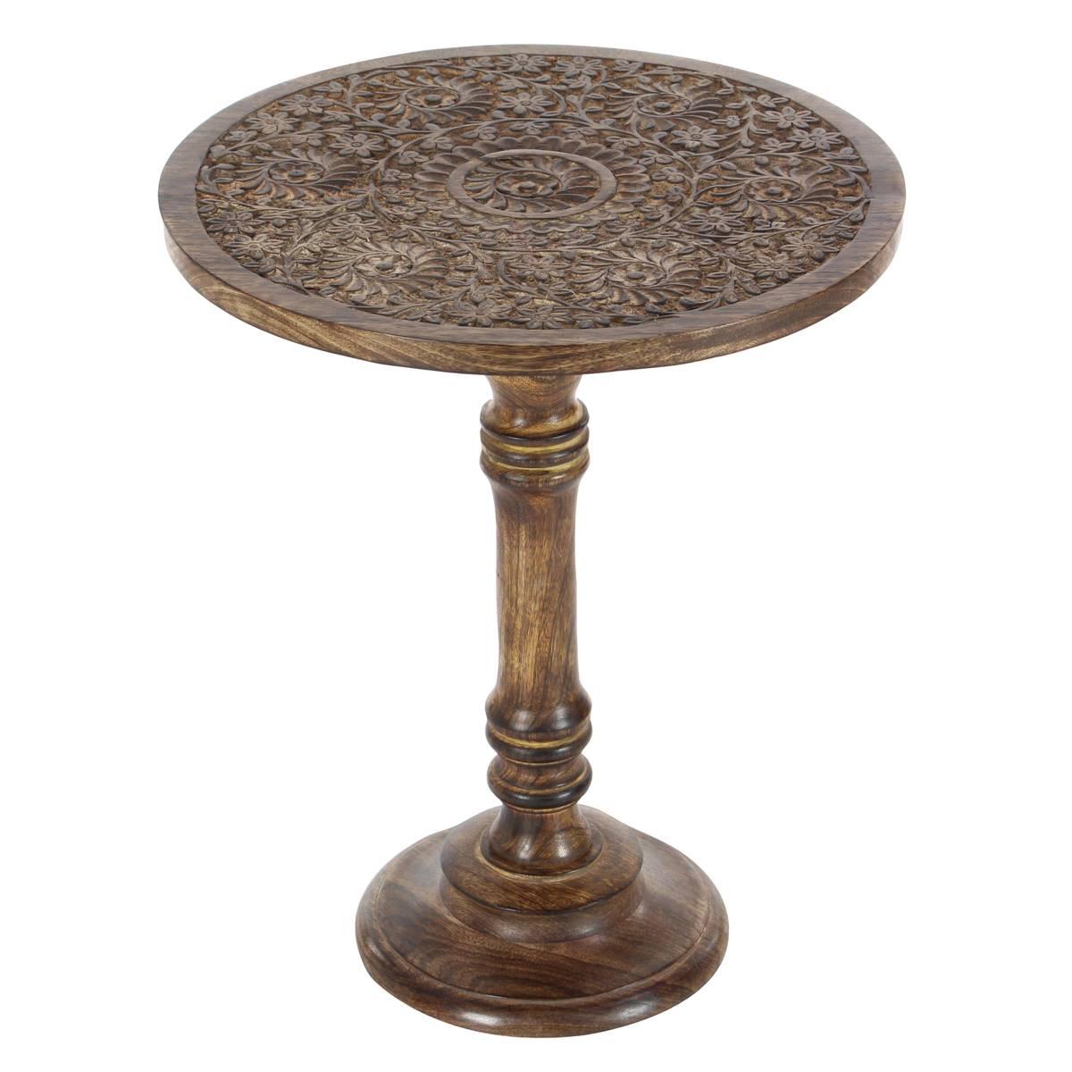 9th & Pike® Brown Wood Traditional Accent Table
