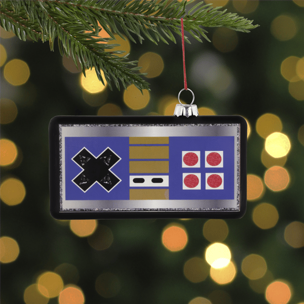 Northlight Retro Game Controller Glass Christmas Ornament