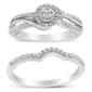 Haus of Brilliance Silver 1/3ctw. Diamond Bypass Bridal Set - image 1