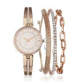 Daisy Fuentes Rose Gold Watch & Bracelet Set - DF181RG